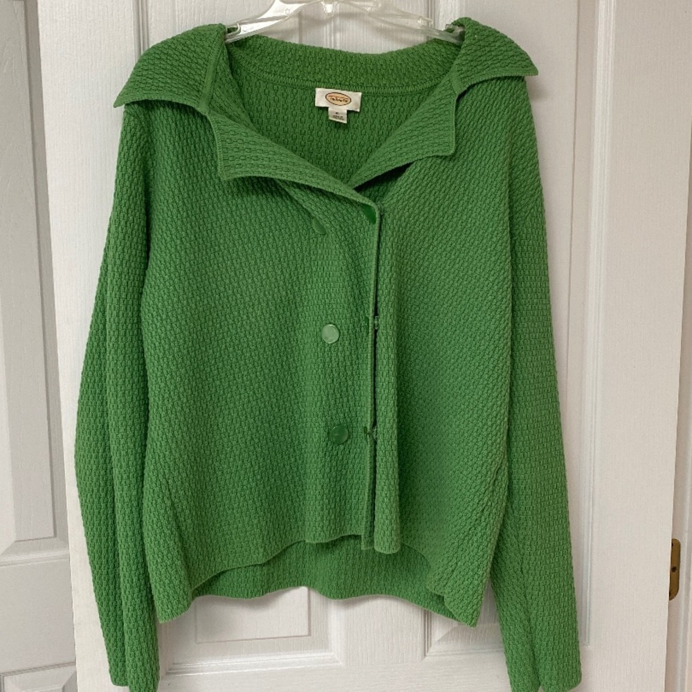 Talbots Green Sweater Cardigan Size XL